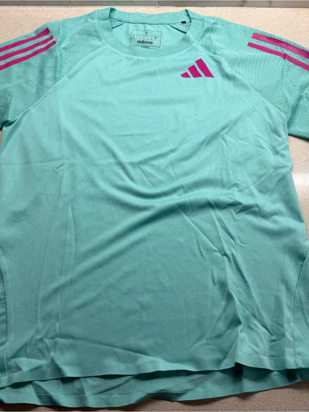 adidas women’s professional Short Sleeve Tee with Pink Logo